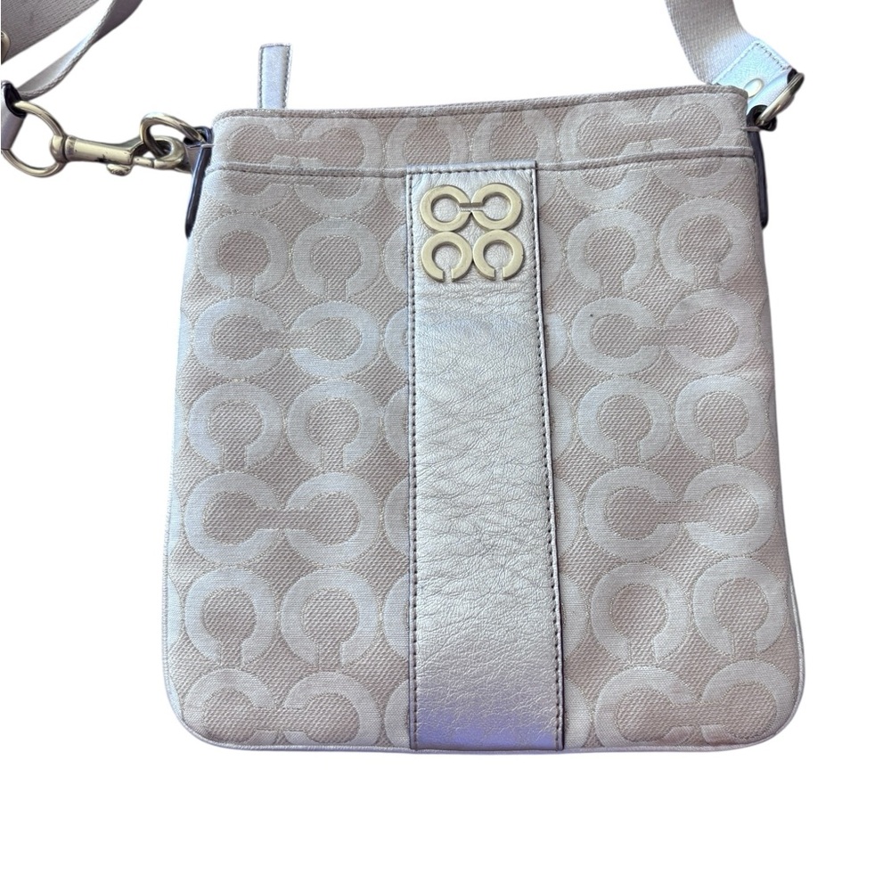 Coach Signature Canvas Gold Crossbody Bag Y2K Mini Purse